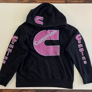 Vintage Black and Pink Cummins Hoodie